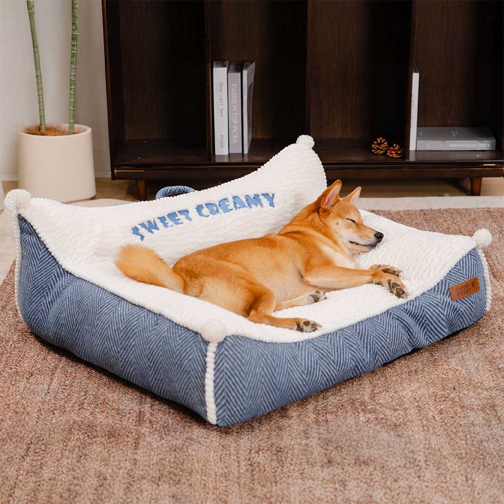 Sofá cama para perros con relleno de felpa lavable - Sweet Creamy