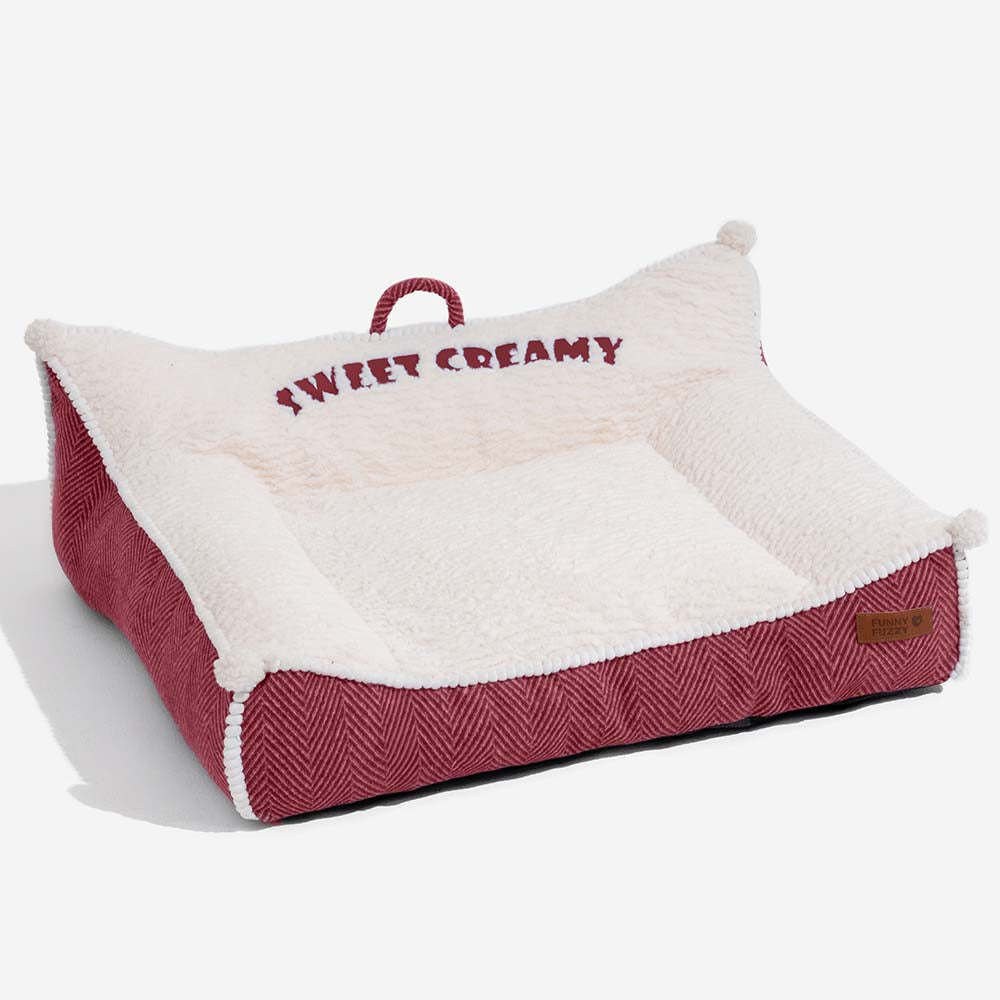 Sofá cama para perros con relleno de felpa lavable - Sweet Creamy