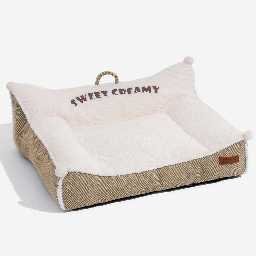 Sofá cama para perros con relleno de felpa lavable - Sweet Creamy