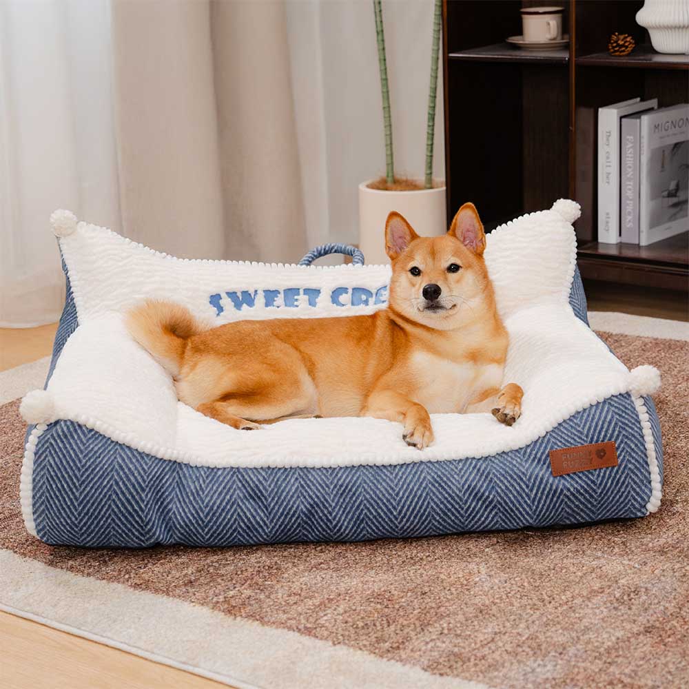 Sofá cama para perros con relleno de felpa lavable - Sweet Creamy