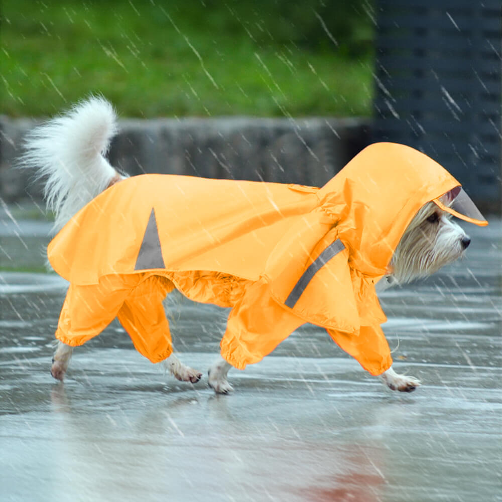 Chubasquero reflectante a prueba de viento e impermeable con capucha para perro