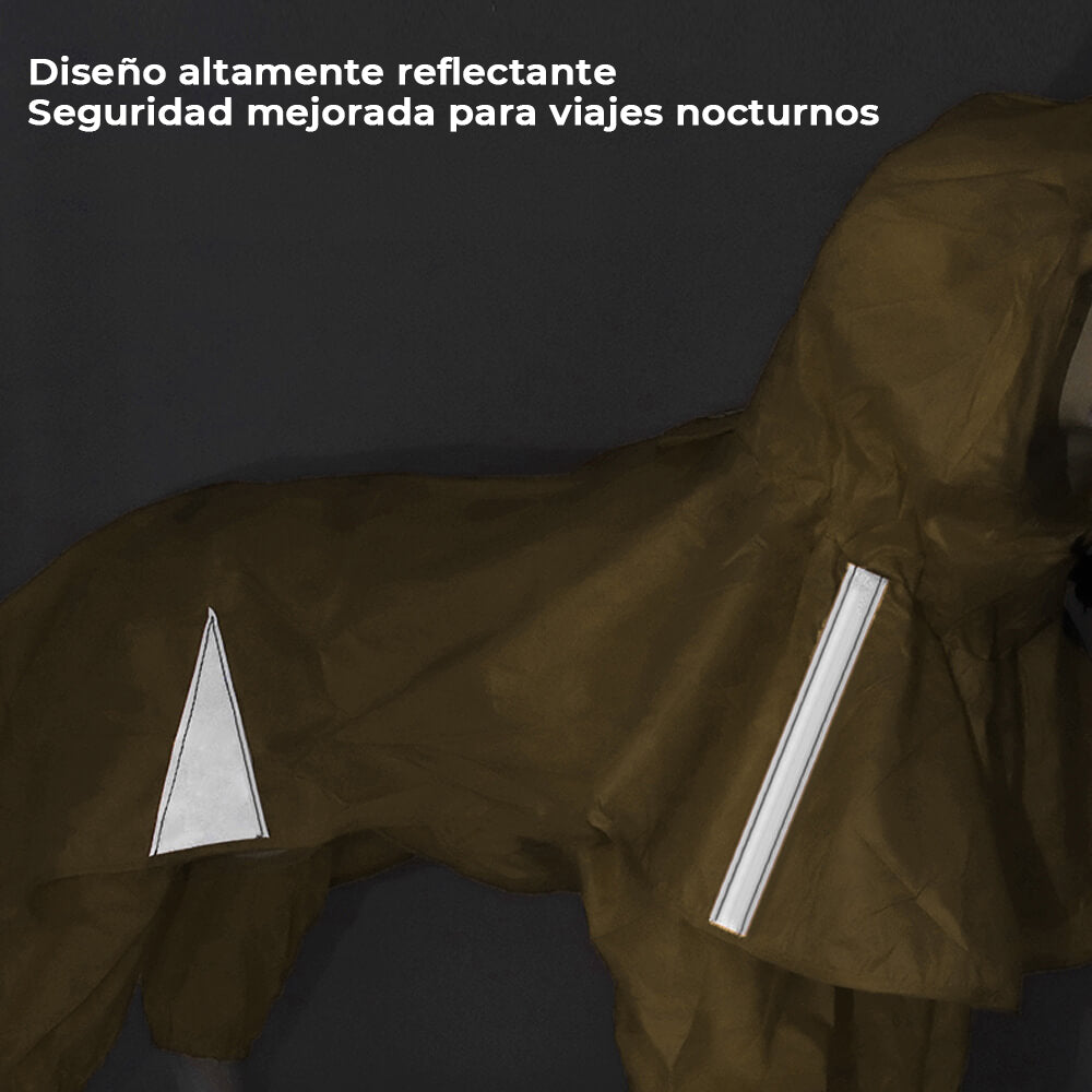 Chubasquero reflectante a prueba de viento e impermeable con capucha para perro