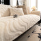 Warmer Plüsch-Sofaschutz aus gebogenem Jacquard mit rutschfestem Bezug