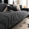 Warmer Plüsch-Sofaschutz aus gebogenem Jacquard mit rutschfestem Bezug