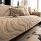 Warmer Plüsch-Sofaschutz aus gebogenem Jacquard mit rutschfestem Bezug