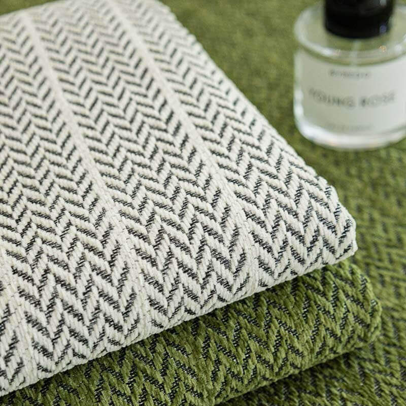 Color Sólido Chenille Anti-arañazos Herringbone Funda de Sofá