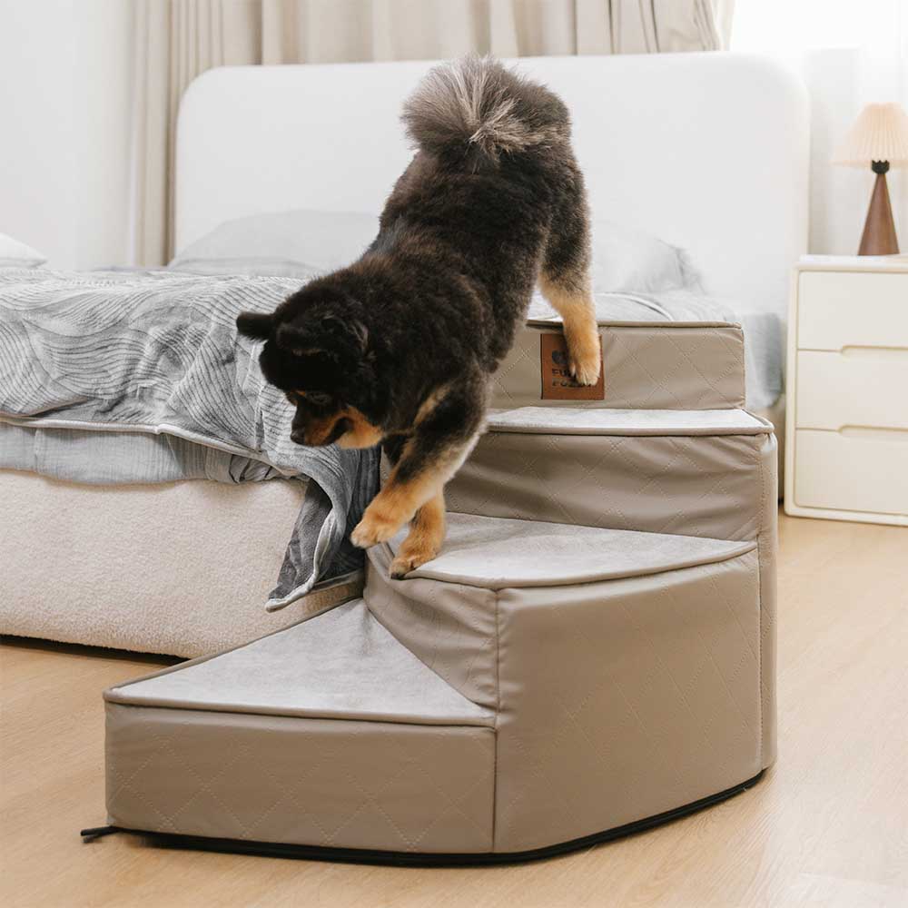 Escalera para mascotas de imitación de cuero repelente al agua y desmontable - StepEase