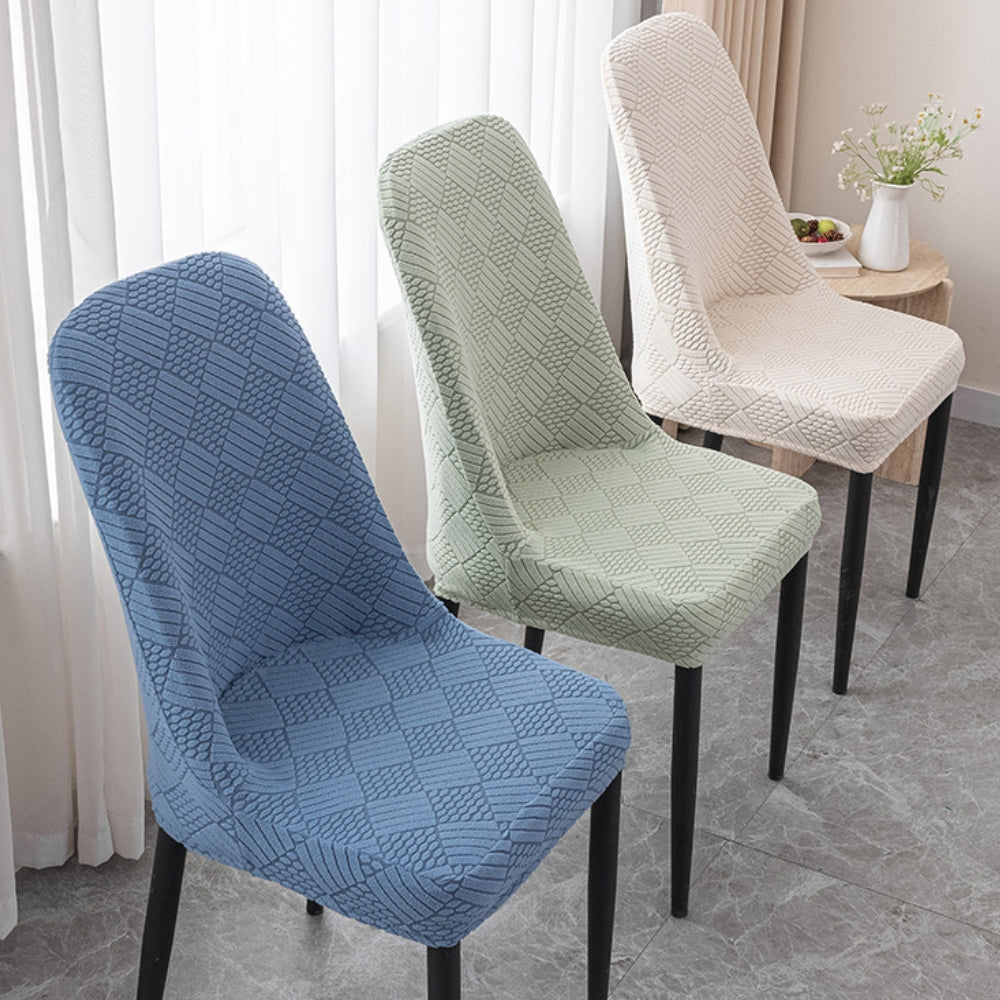 Funda de silla de comedor de jacquard elástico removible y lavable para silla Parson