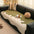 Herringbone chenille elegante decoración de sofá transpirable cubierta de sofá sin deslizamiento