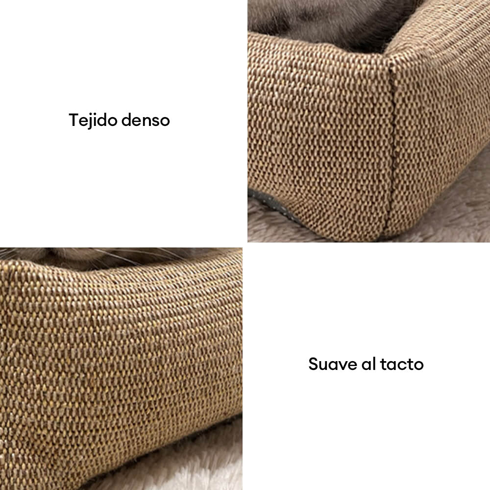 Cama para gatos duradera y resistente a los arañazos hecha de fibra de yute natural