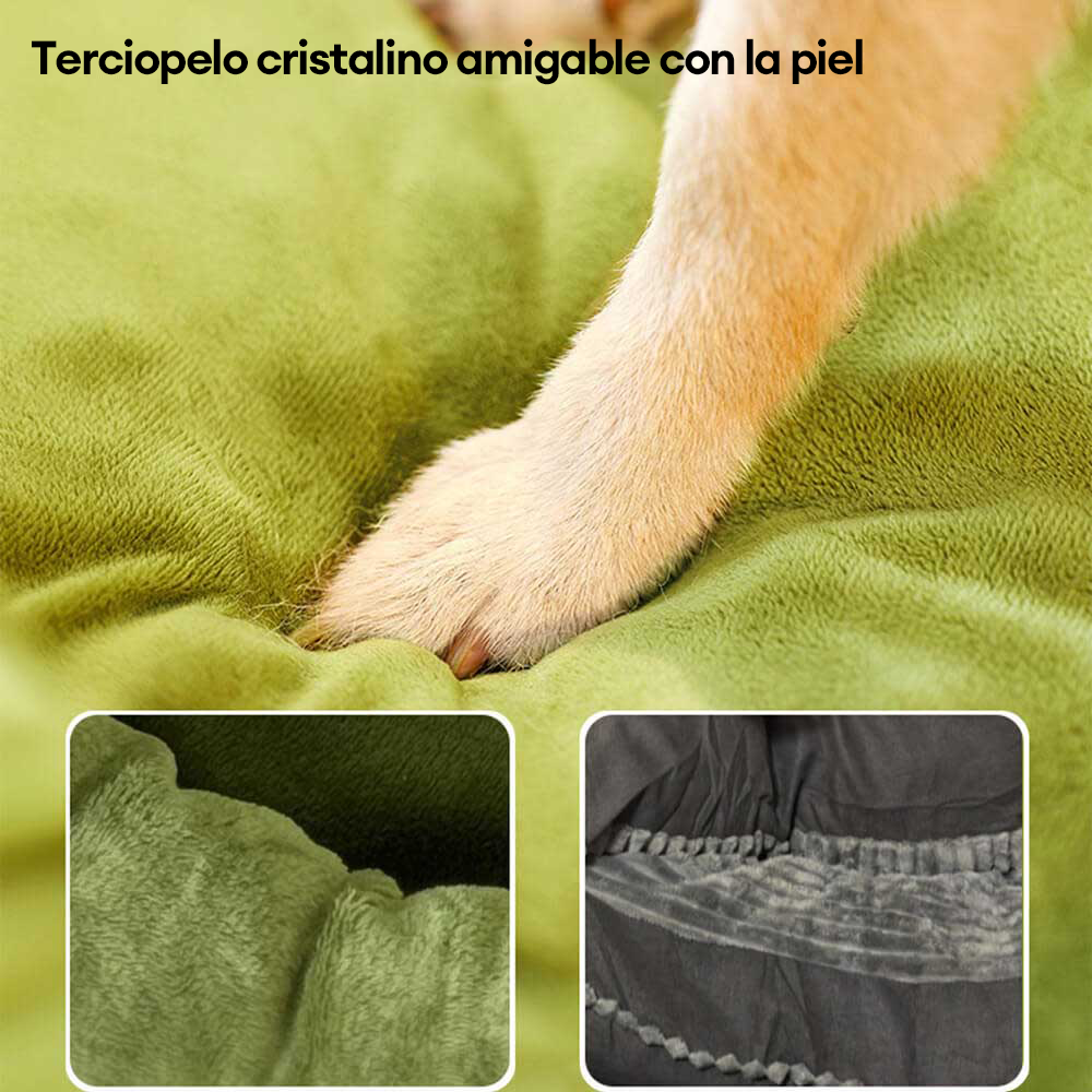 Cama desmontable para perros y gatos con soporte ortopédico ovalado y acogedora