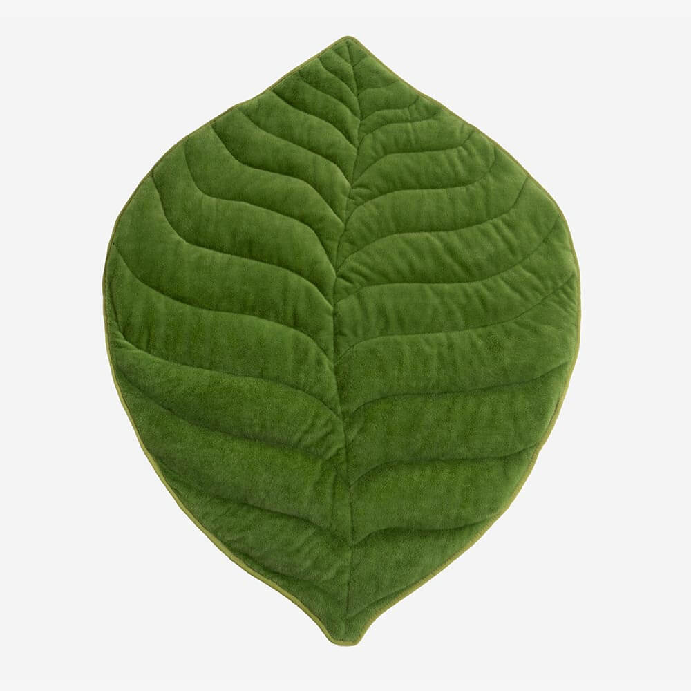 Alfombrilla lavable para perros con forma de hoja de peluche - The Leaf Collector