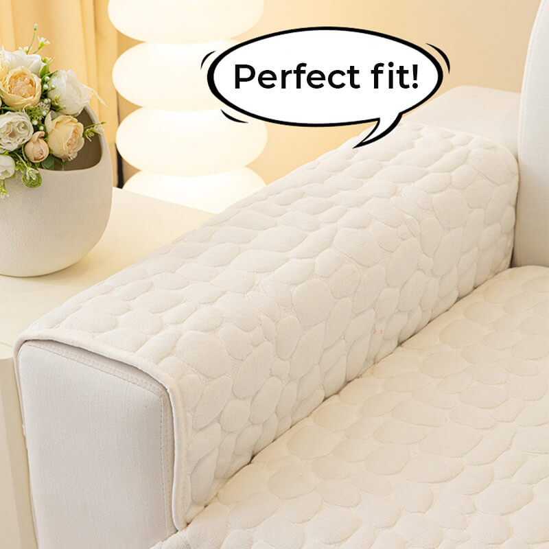 Funda de sofá con diseño de adoquines de terciopelo de leche espesa