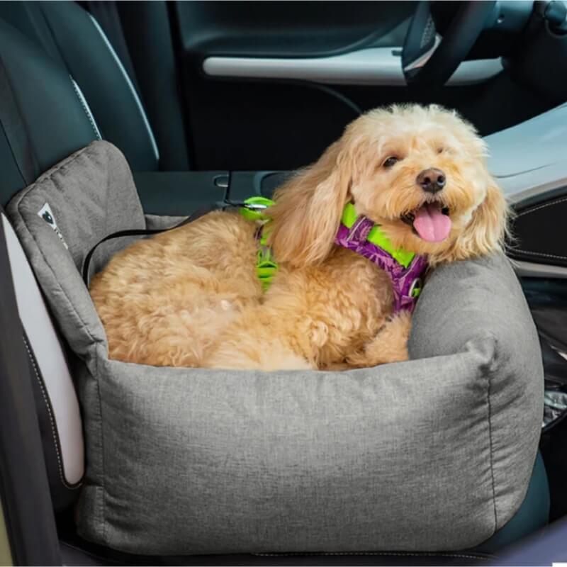 Cama de respaldo para perros durable y lavable tipo cojín de viaje para asiento trasero de automóvil