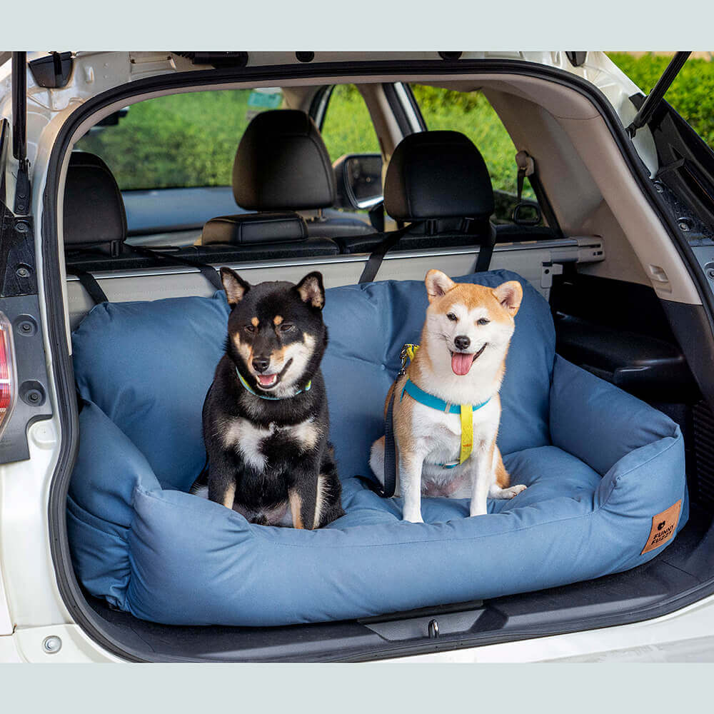 Cama de respaldo impermeable y segura para perros medianos y grandes para viajes en coche