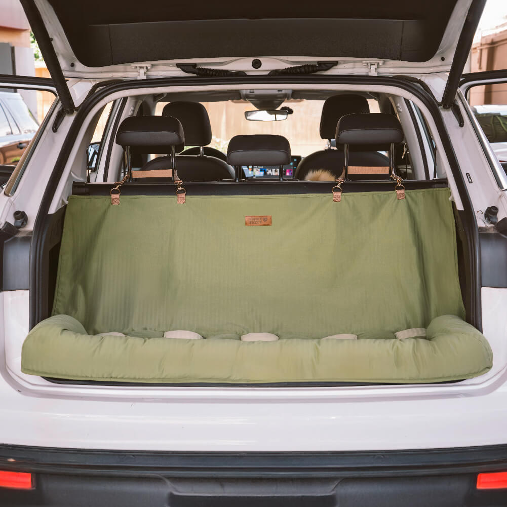 Cojín de viaje Asiento trasero de seguridad Cama grande para asiento de automóvil para perros - Salón de tablero de ajedrez