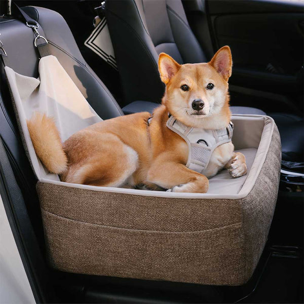 Siège de sécurité de voyage, lit de siège de voiture surélevé et épais pour chien