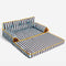 Cama de sofá de perros plegable de perros plegable impermeable de rayas - siesta soleada