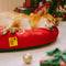 Cama para perros festivo en forma de aterciopel