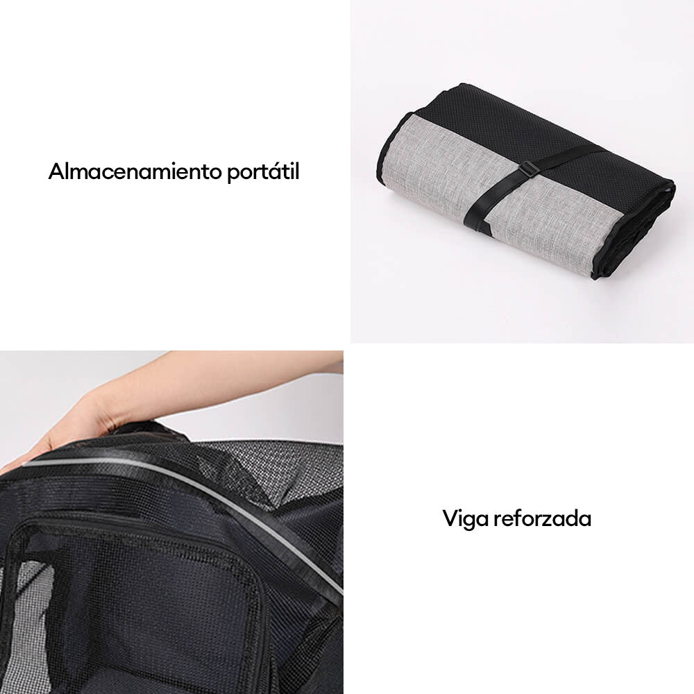 Asiento de coche y bolsa de transporte para perros y gatos, plegable, portátil y transpirable, apto para viajes