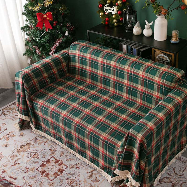 Cubierta de sofá de envoltura completa de estilo navideño de estilo navideño