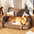 Sofá cama para perros y gatos de tela de chenilla de estilo vintage