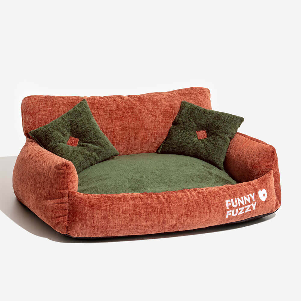 Cama para gatos suave y lavable de chenilla vintage