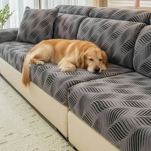 Wave Jacquard Polar Fleece Protección antiestática Cubierta de sofá de envoltura completa