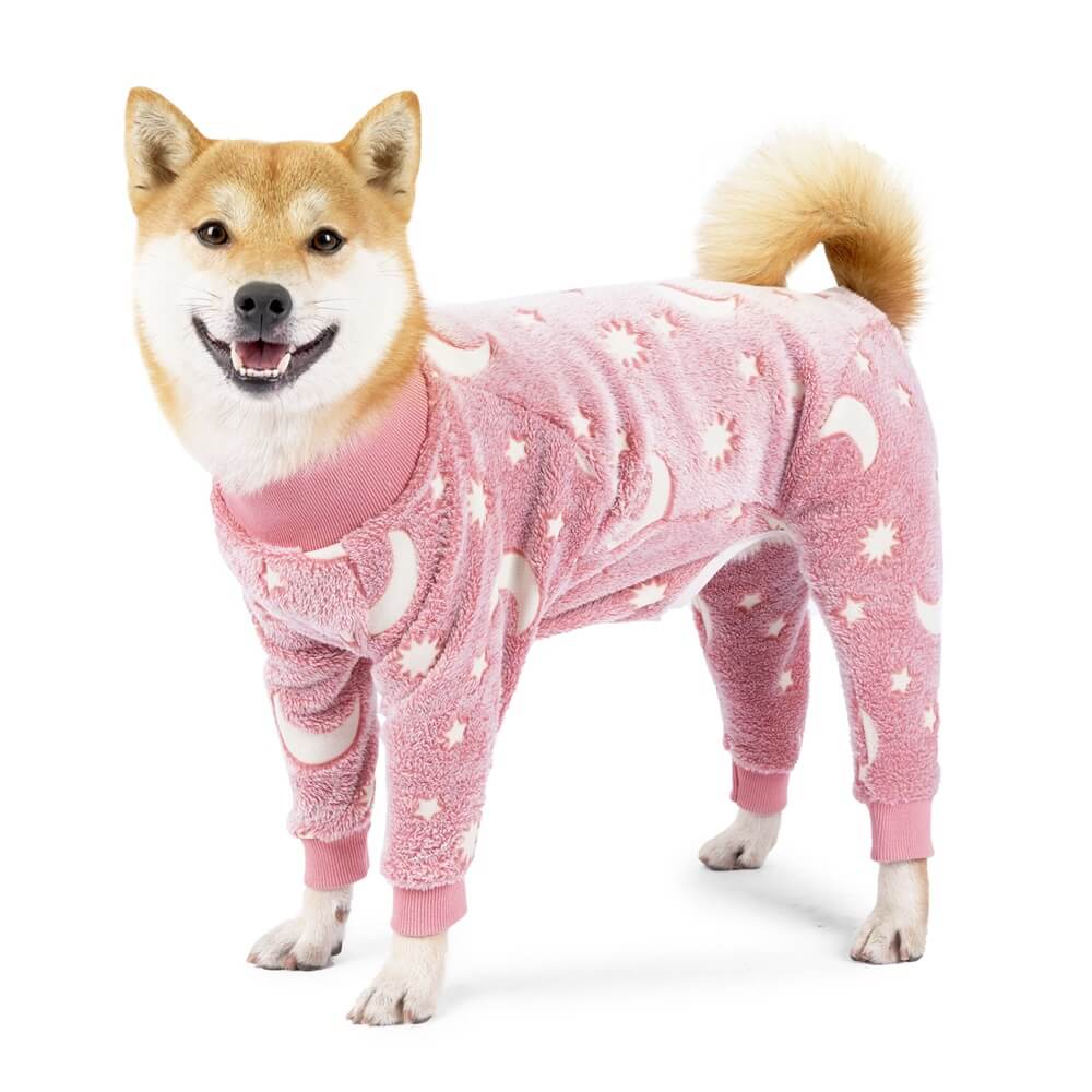 Pijama suave y acogedor con diseño de luna y estrellas para perros: perfecto para una comodidad durante todo el año