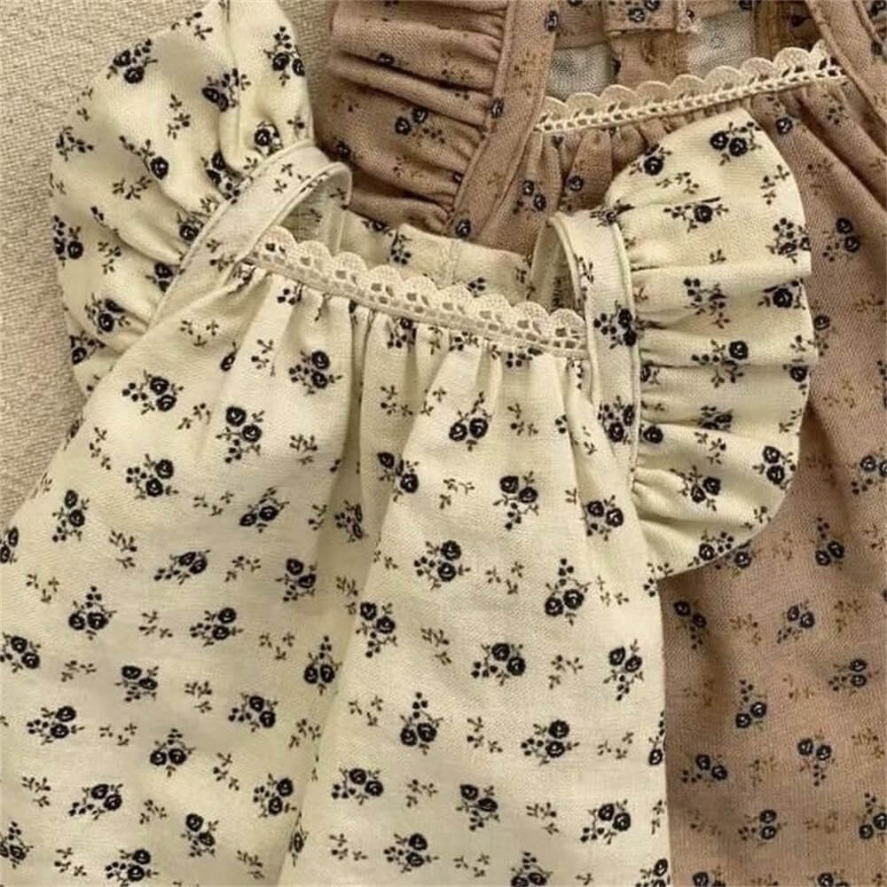 Encantador vestido vintage con estampado floral para perros: perfecto para salidas con estilo