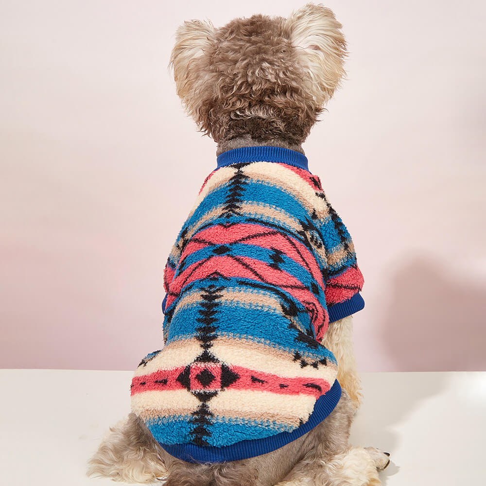 Suéter de rayas de colores para perros: ropa de invierno cómoda y moderna