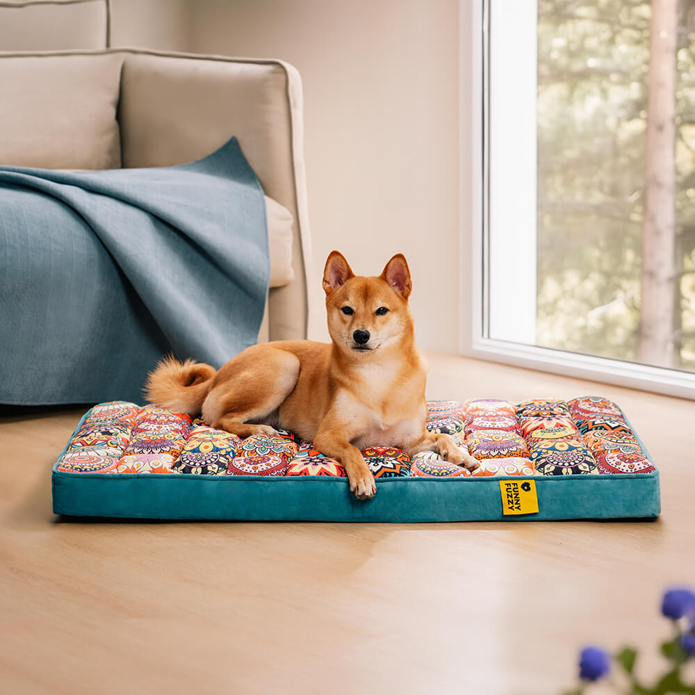 Cama para perros con almohada ortopédica cómoda y gruesa de soporte completo marroquí