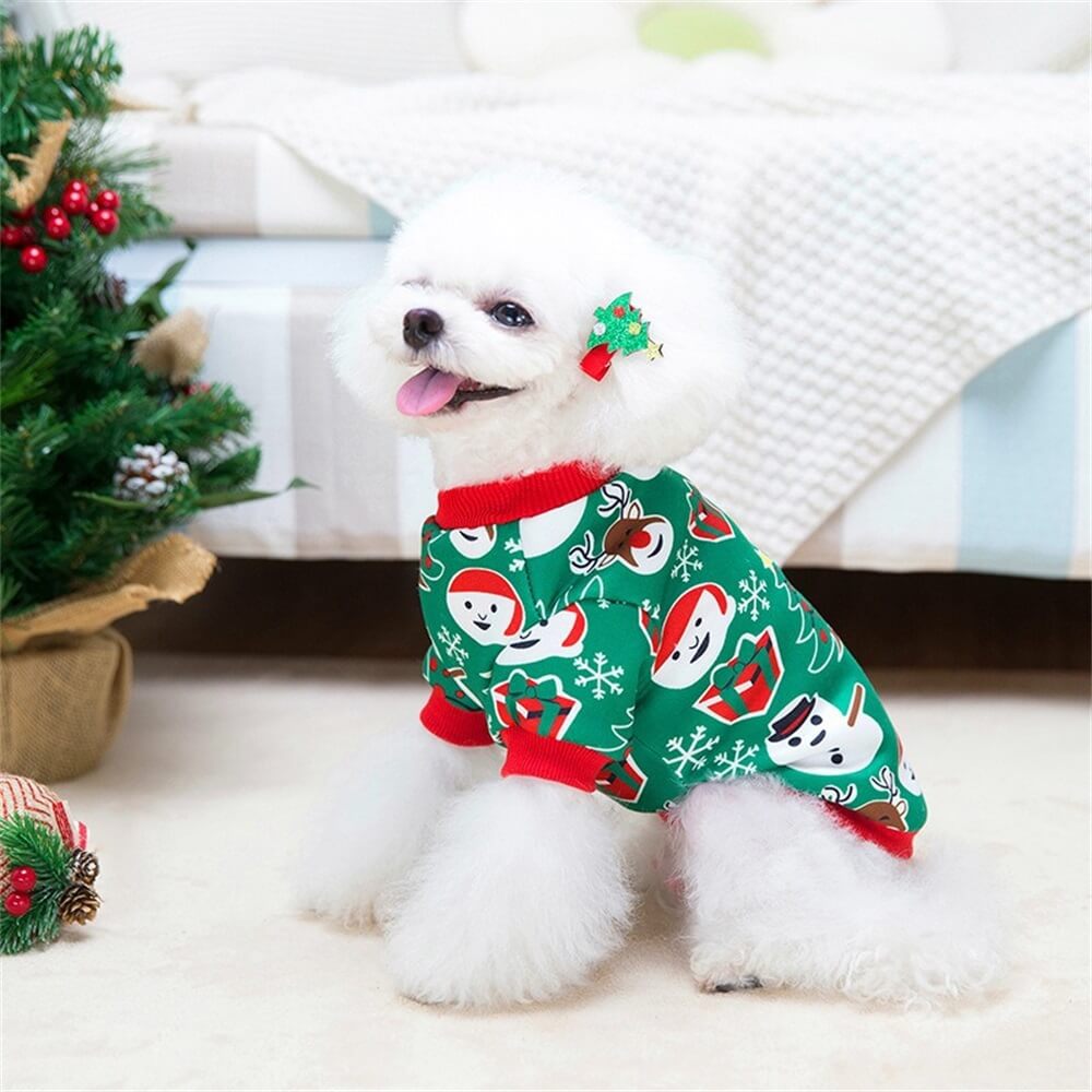 Camiseta navideña con muñeco de nieve para perro: festiva y divertida para las fiestas