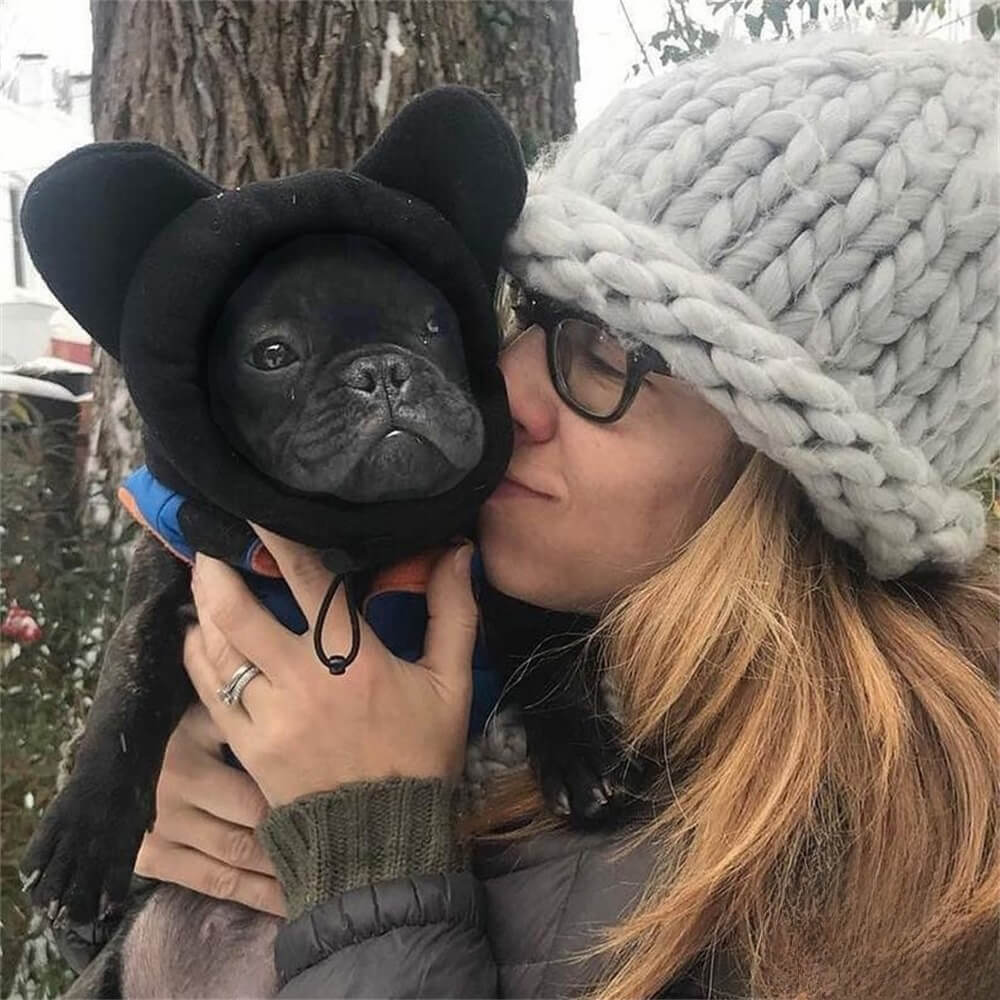 Capucha polar para perros con orejas de oso: un gorro de invierno divertido y acogedor