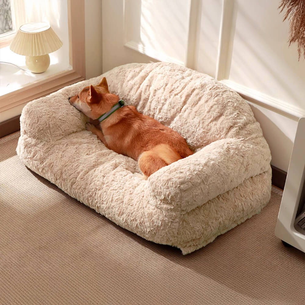 Cómodo sofá cama para perros y gatos, extraíble, lavable y cálido con soporte completo