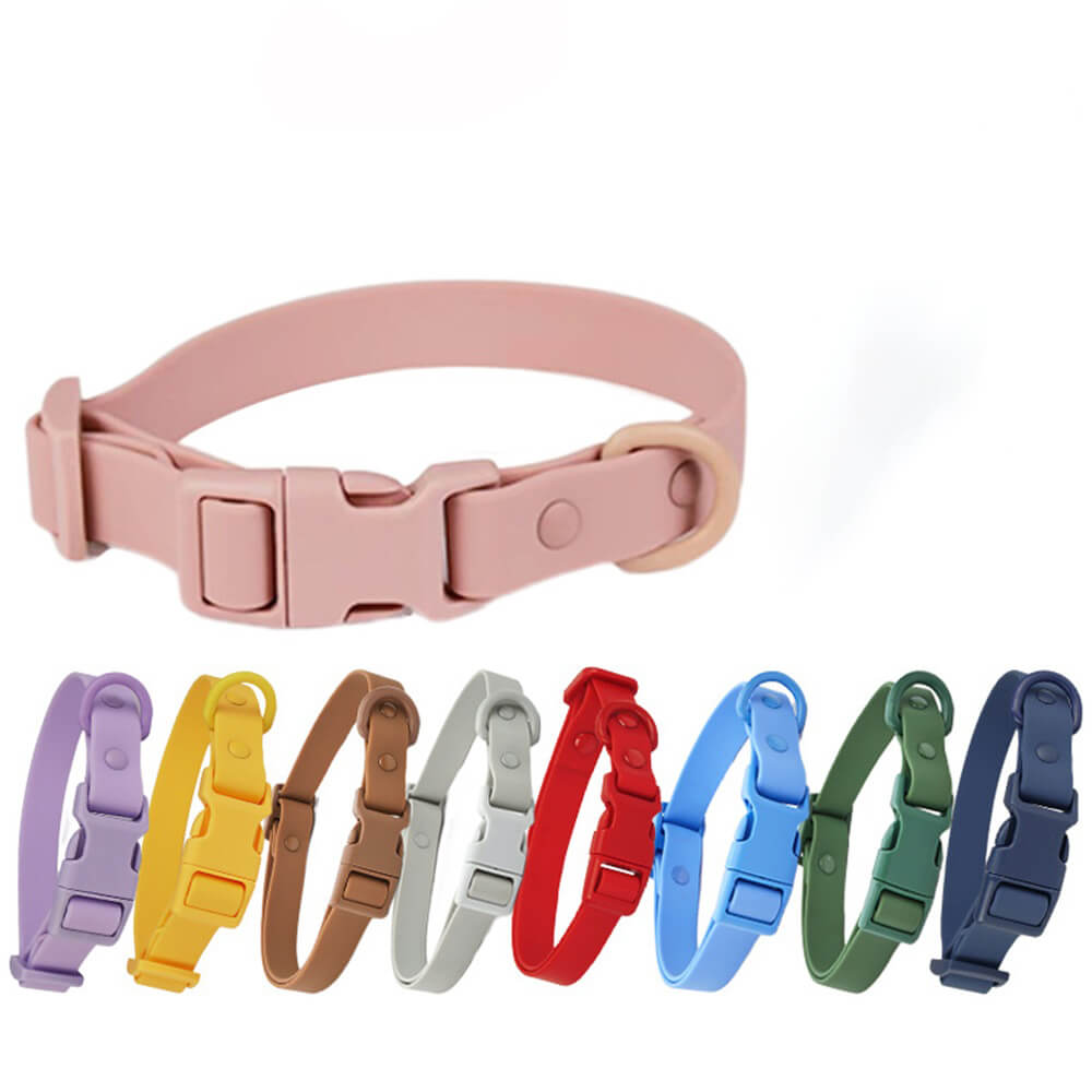 Collar ajustable de PVC resistente al agua y duradero para mascotas: colores personalizables