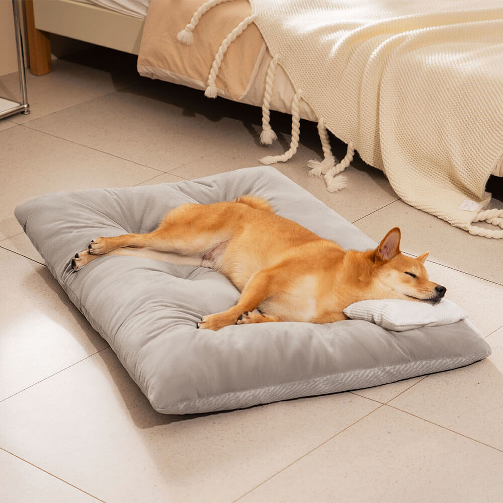 Alfombra de perros relajante lavable de peluche de doble cara