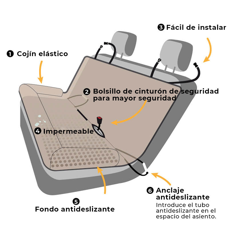 Asiento de Coche para Cama de Perro