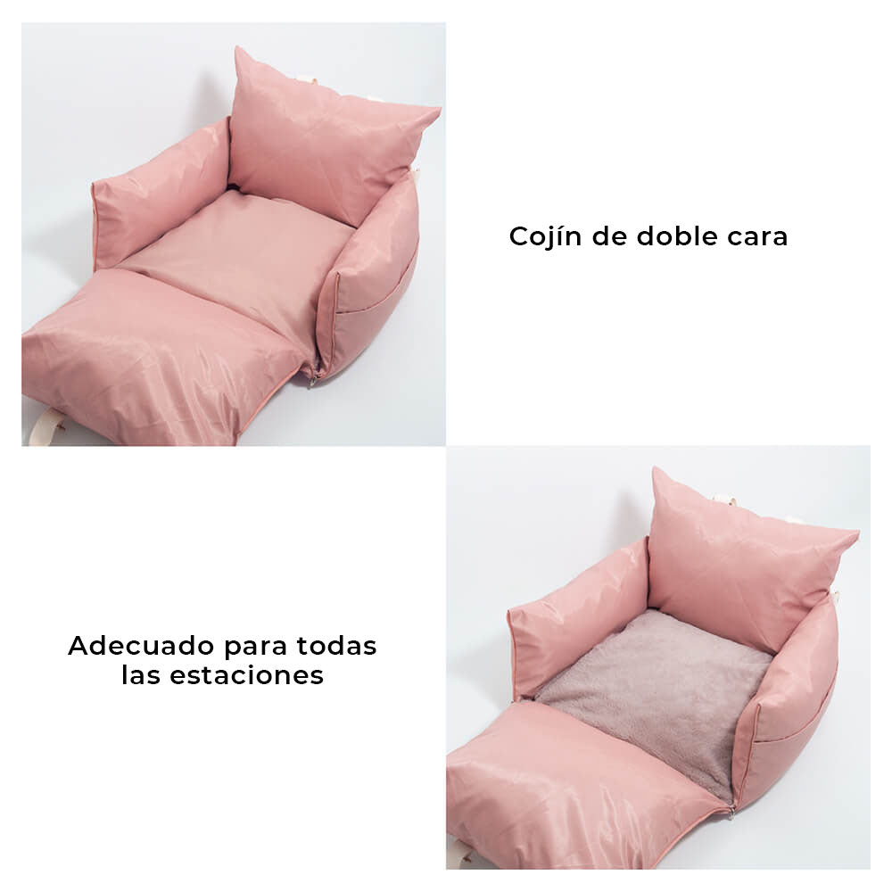 Asiento de Coche para Perros Impermeable con Cama - Primera Clase