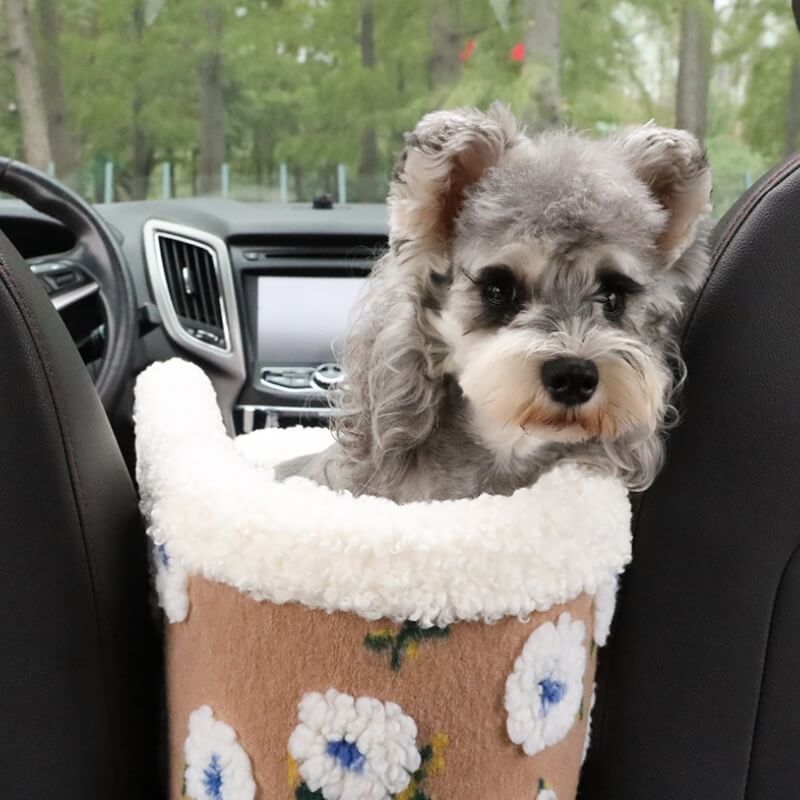 Flor de lana de vellón del perro del asiento del coche de seguridad de la consola central del coche del animal doméstico