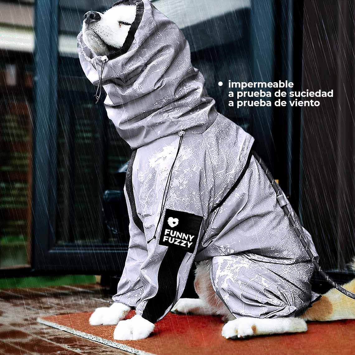 Impermeable Reflectante para Perros para Todo Clima