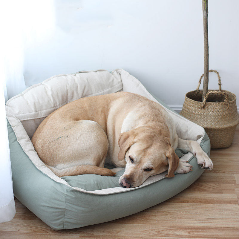 Semsket skinn Cama para perros grande y suave Cama para mascotas para dormir profundo