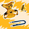 Amarillo & Azul - Kit para caminar &quot;Be Seen&quot; - 3 piezas