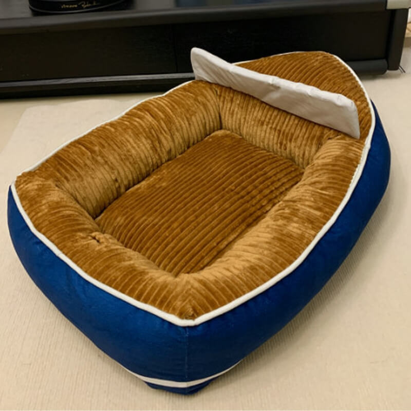 Cama para mascotas tipo barco, gran espacio, cómoda cama para perros y gatos