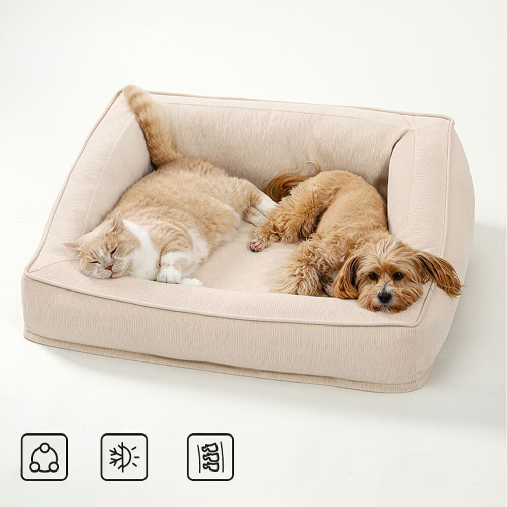 Sofá cama ortopédico cómodo para perros con almohada