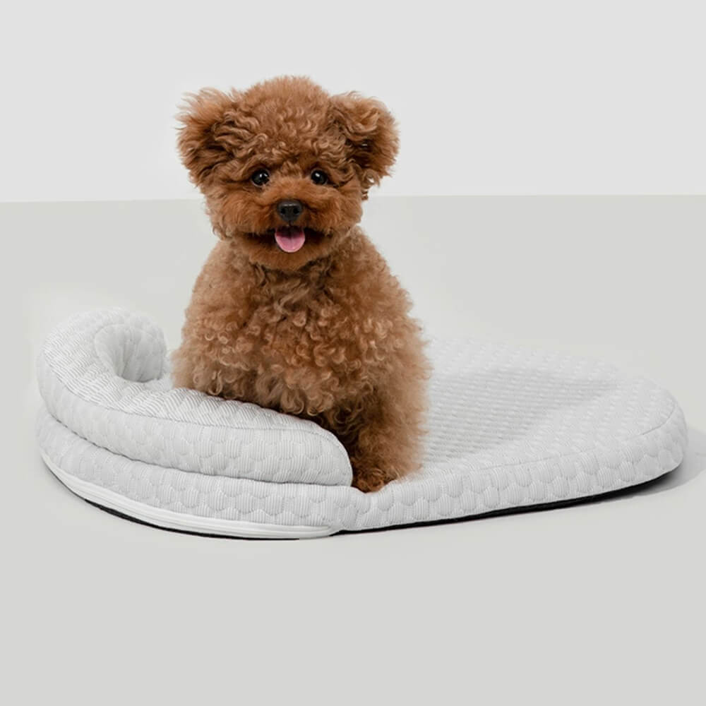 Cama de almohada para perros con soporte para el cuello transpirable y refrescante