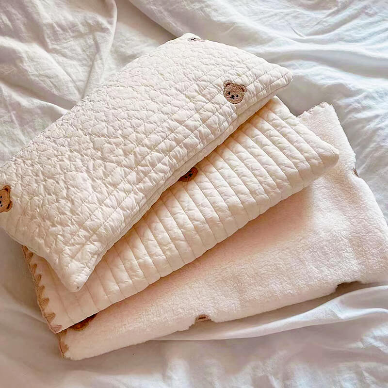 Conjunto de Cama Acolchada de Almohada para Mascotas de Algodón Bordado y Acogedor