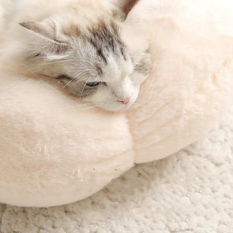 Cama para gatos con forma de flor para dormir profundamente