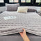 Deluxe Faux Rabbit Fur Anti-Slip Instited Sheet Matchel