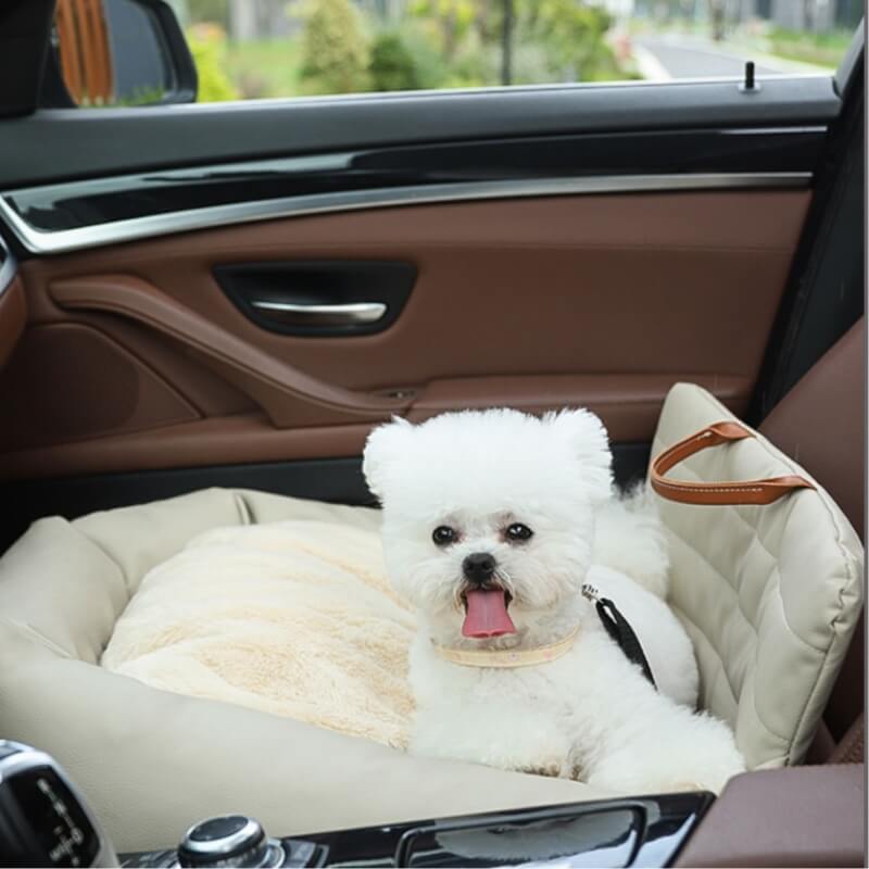 Cama de asiento de coche para perros de seguridad de conducción impermeable de cuero sintético